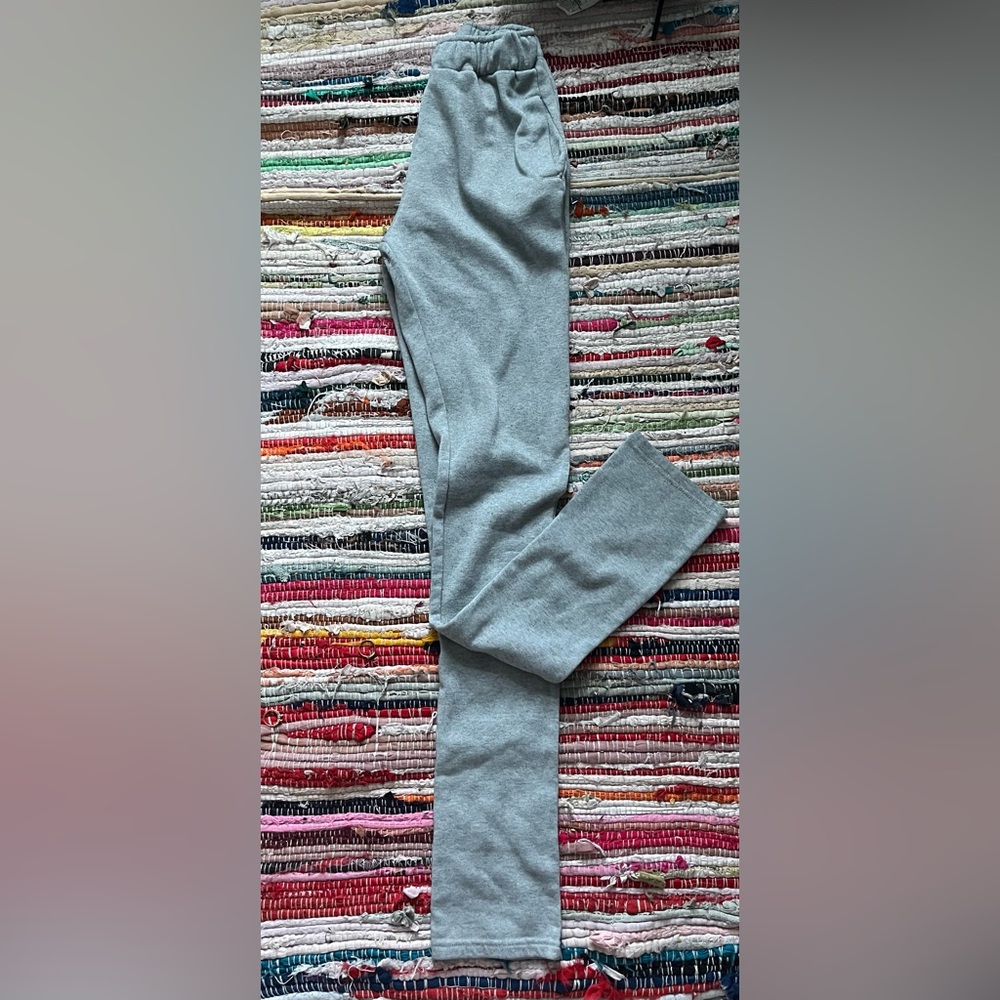 Grey bell bottom joggers